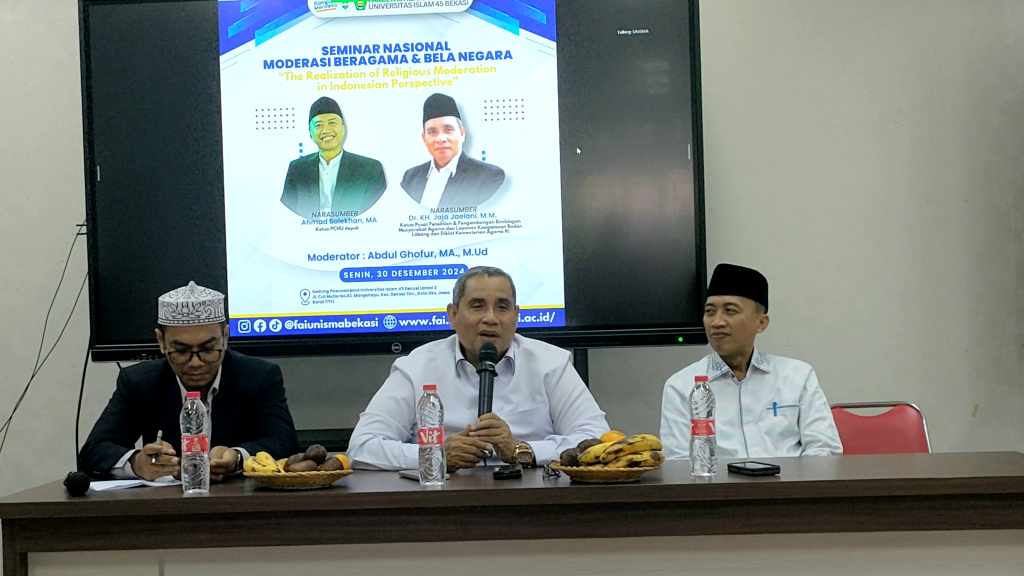 SEMINAR NASIONAL MODERASI AGAMA DAN BELA NEGARA KOLABORASI ANTARA FAI UNIVERSITAS I (
