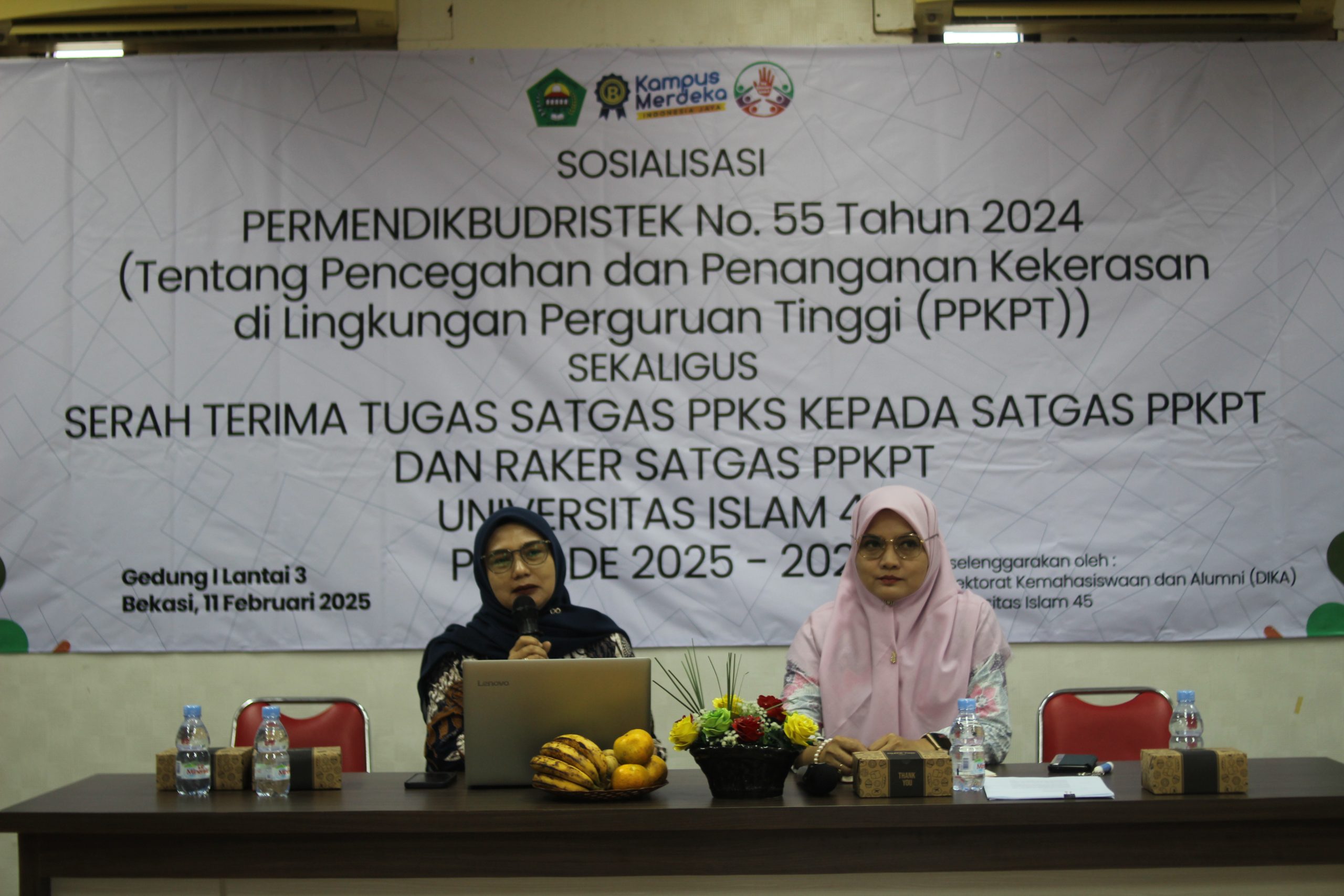 SERAH TERIMA TUGAS SATGAS PPKS KEPADA SATGAS PPKPT UNIVERSITAS ISLAM 45 PERIODE 2025-2027c