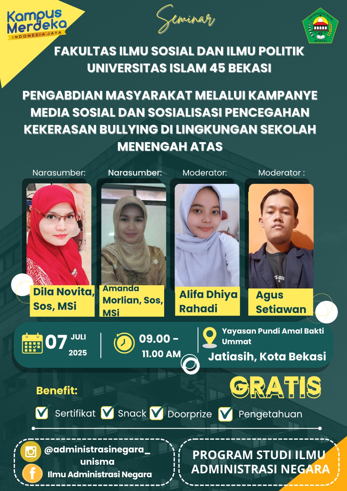 Mencegah Bullying di Era Digital Kolaborasi Prodi Ilmu Administrasi Negara FISIP UNISMA Bekasi dan PABU Foundation Wujudkan Lingkungan Belajar Aman (4)