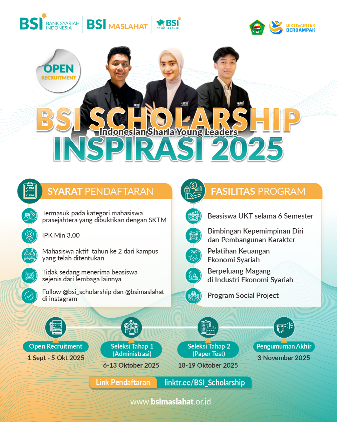 PENDAFTARAN BSI SCHOLARSHIP INSPIRASI 2025 UNISMA BEKASI UNIVERSITAS ISLAM 45 KAMPUS KULIAH